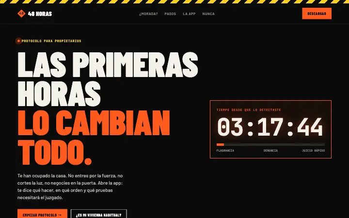 48 Horas — concepto de diseño