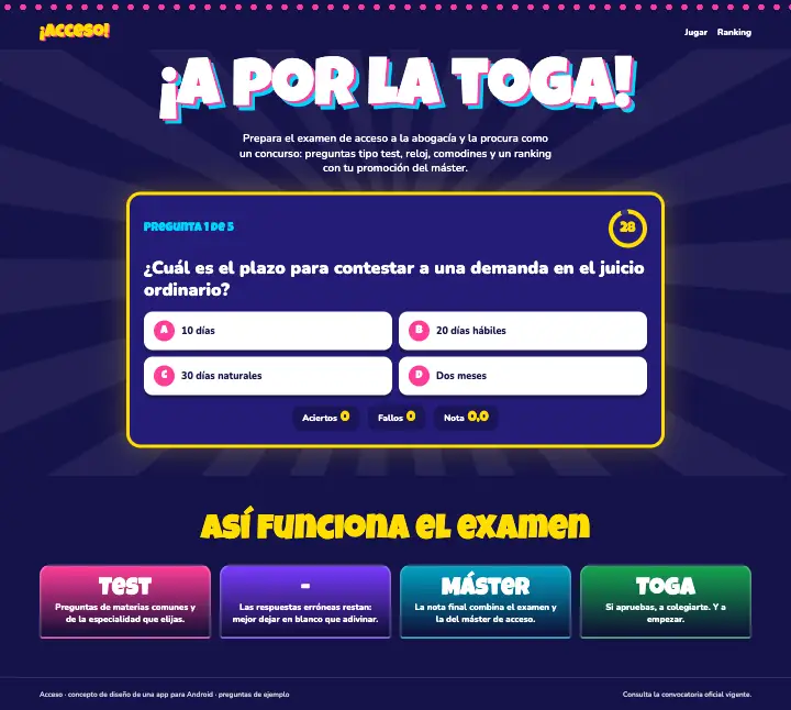 Acceso — página completa