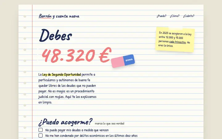 Borrón y Cuenta Nueva — concepto de diseño