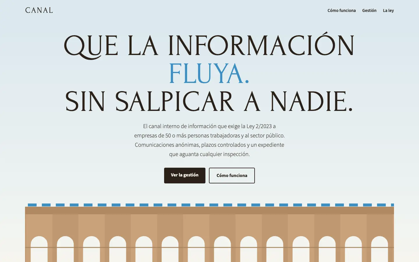 Canal — primera pantalla del concepto