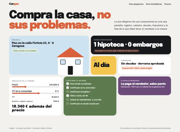 Cargas — página completa