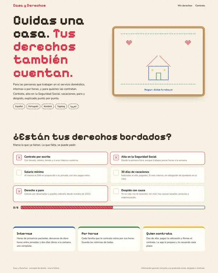 Casa y Derechos — página completa