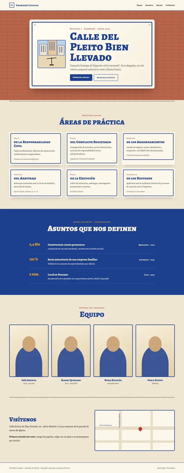 Chamberí Litigios — página completa