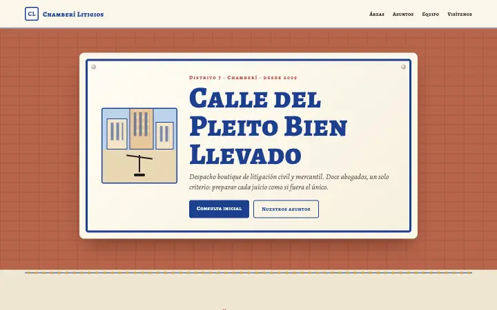 Chamberí Litigios — concepto de diseño