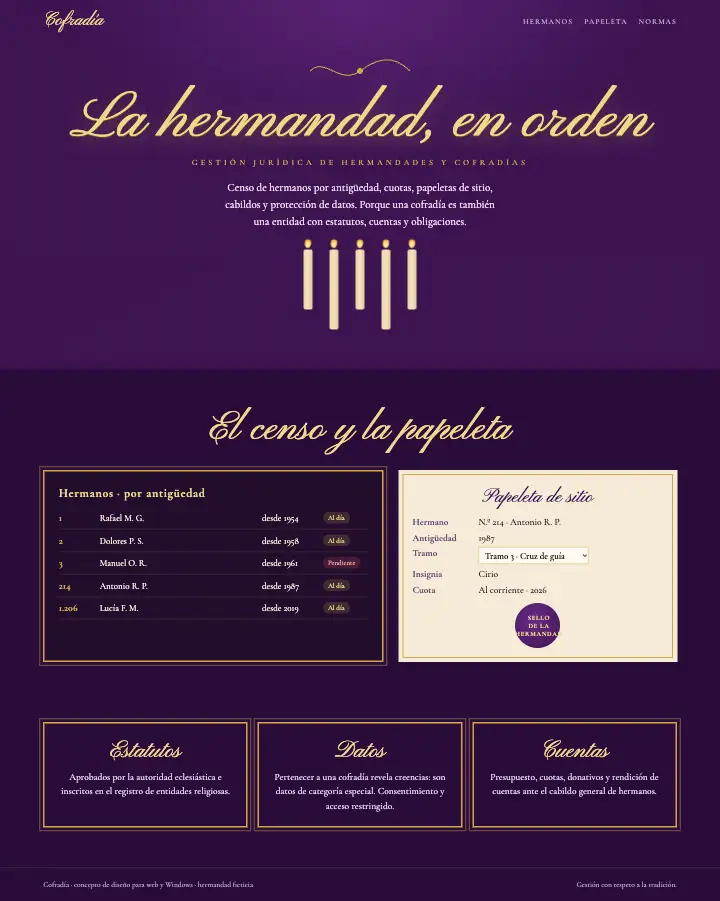 Cofradía — página completa