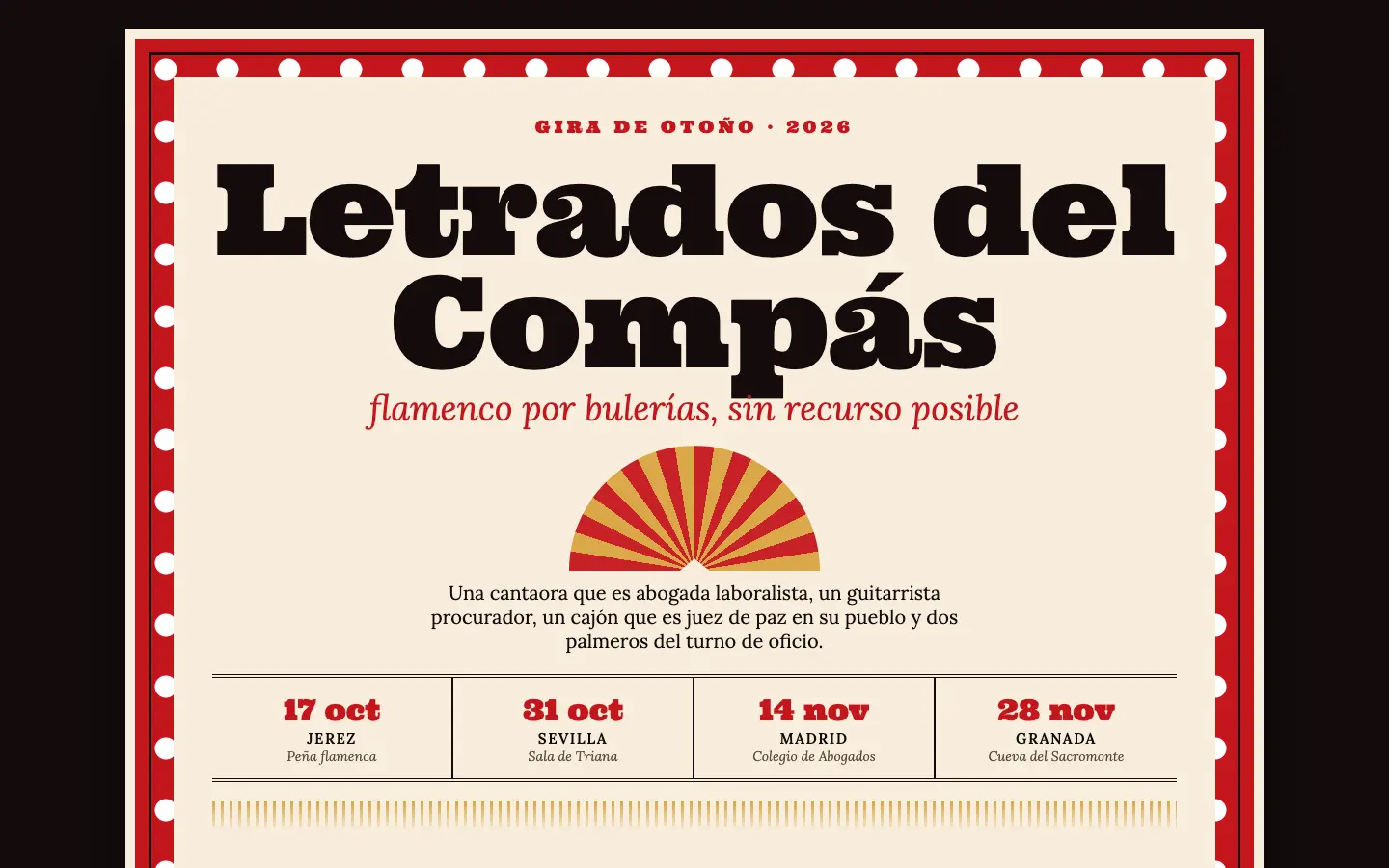 Letrados del Compás — primera pantalla del concepto