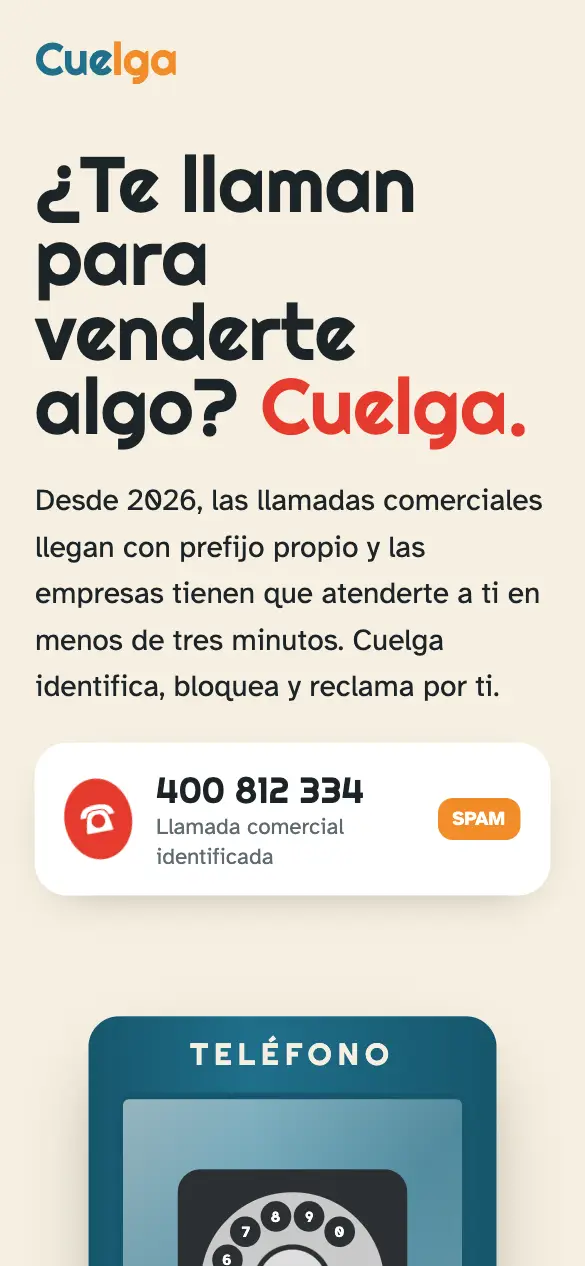 Cuelga — versión móvil