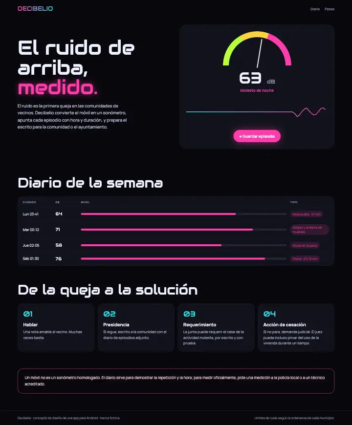 Decibelio — página completa