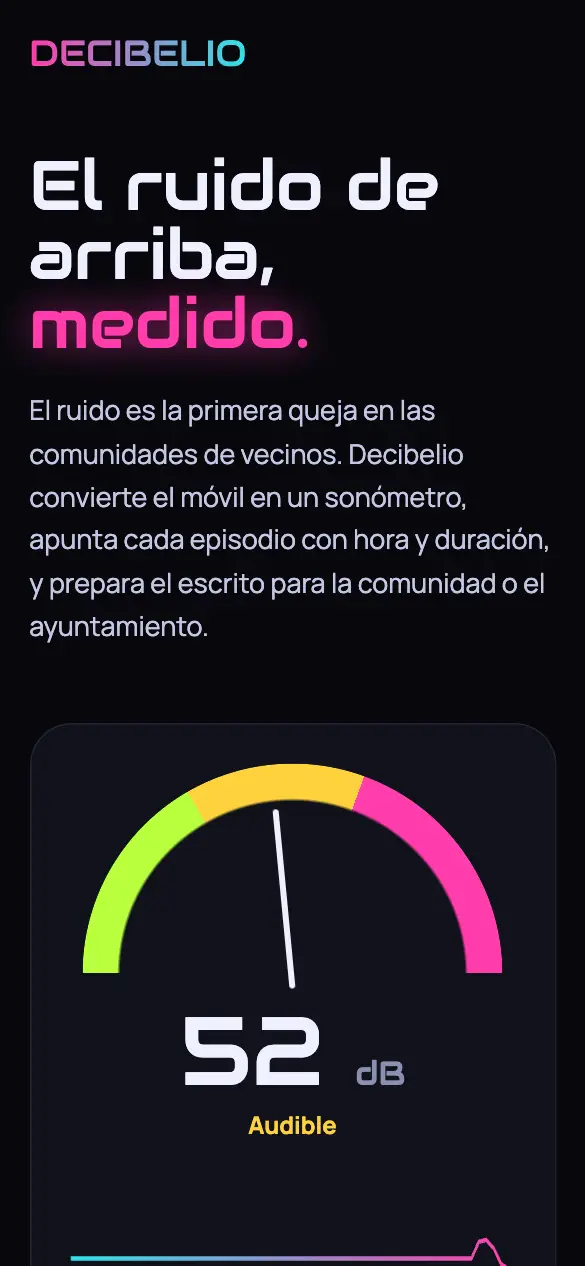 Decibelio — versión móvil
