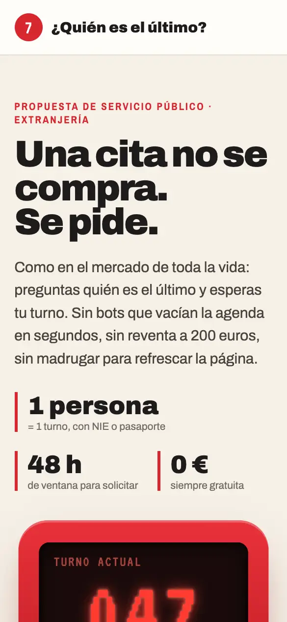 ¿Quién es el último? — versión móvil