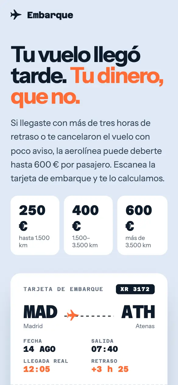 Embarque — versión móvil