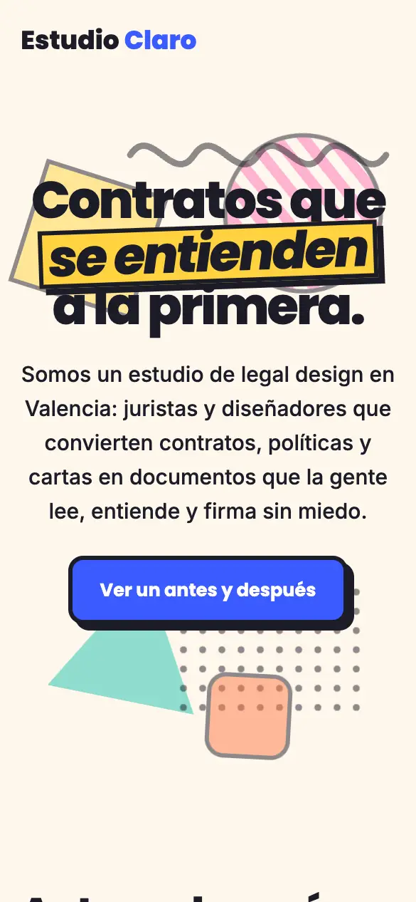 Estudio Claro — versión móvil