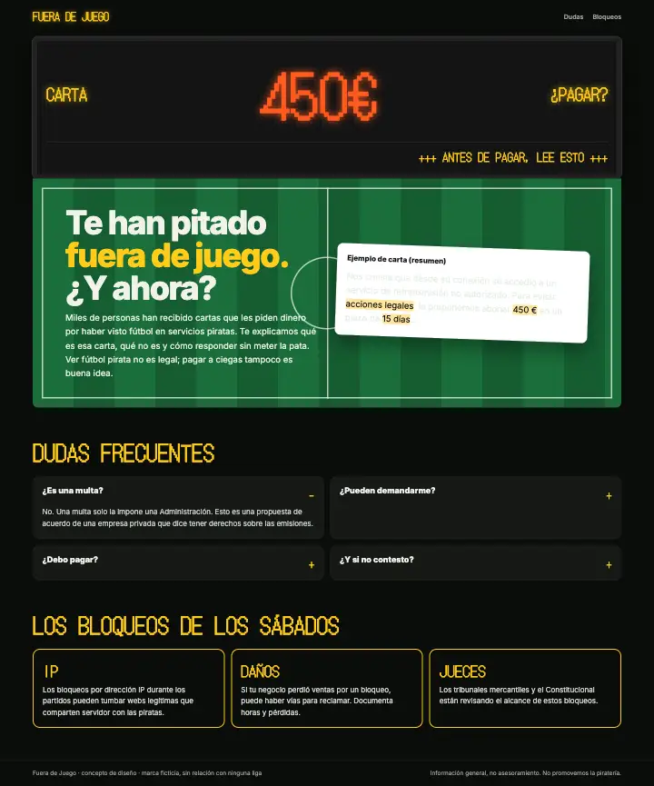 Fuera de Juego — página completa
