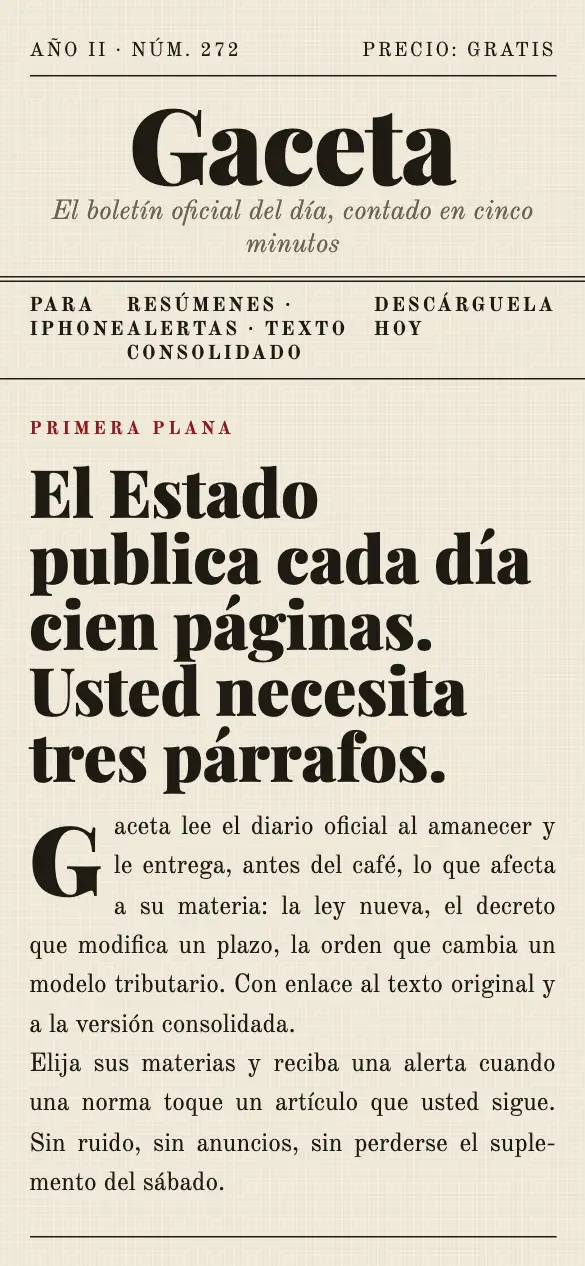 Gaceta — versión móvil