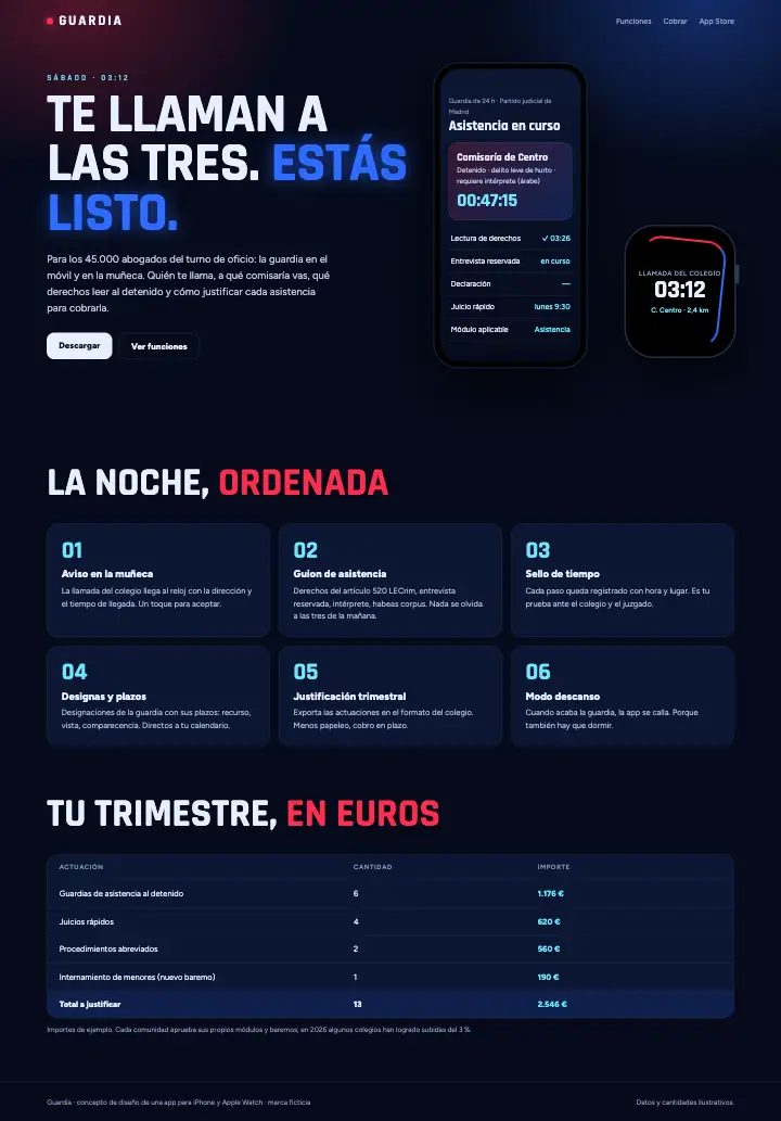 Guardia — página completa