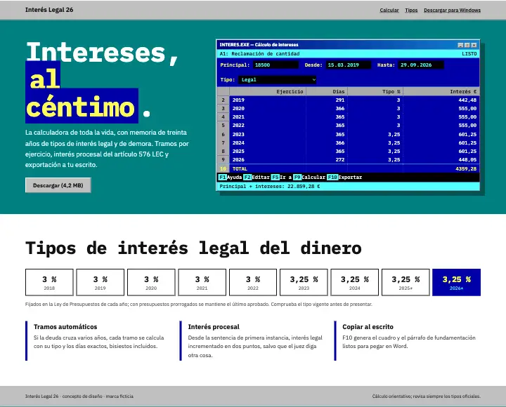 Interés Legal — página completa