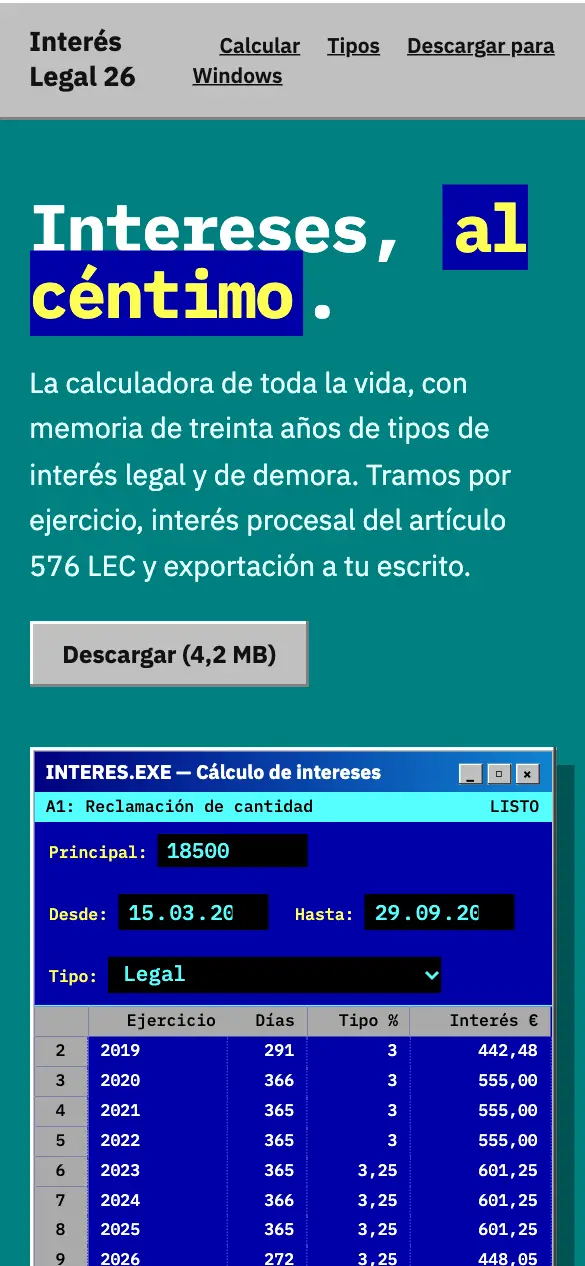 Interés Legal — versión móvil