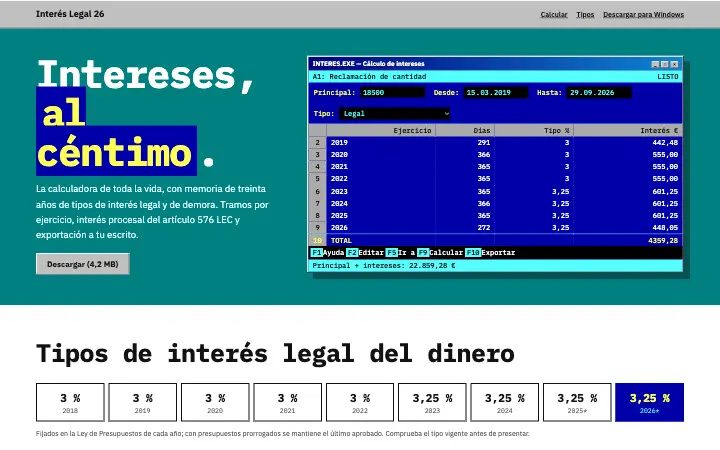 Interés Legal — concepto de diseño