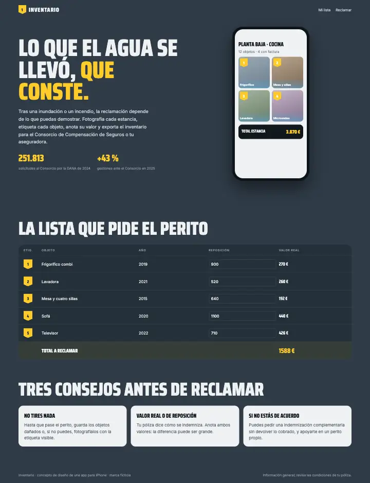 Inventario — página completa
