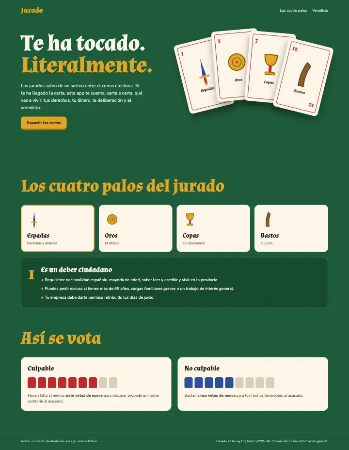 Jurado — página completa