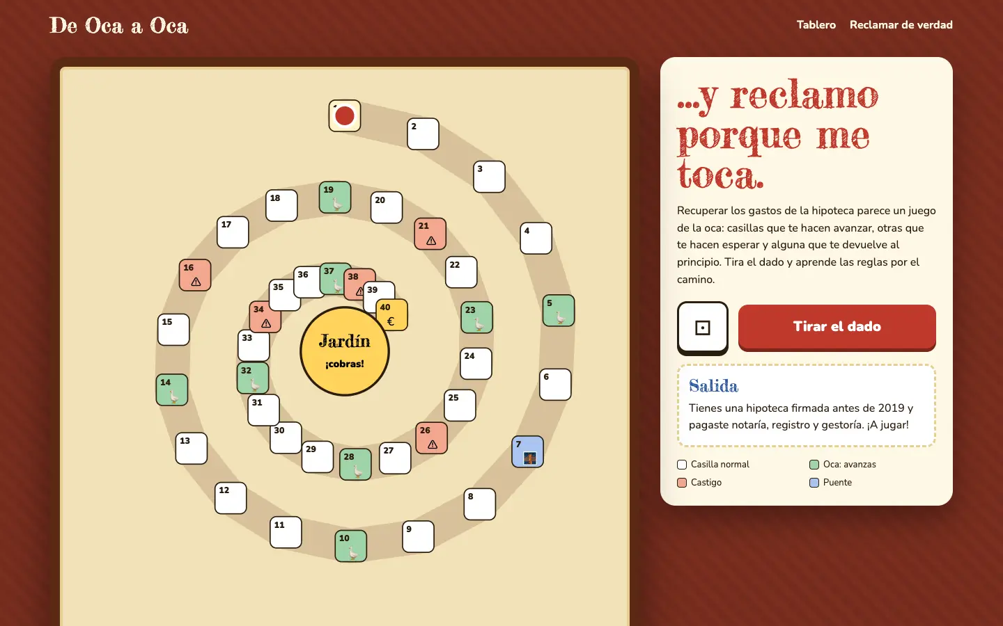 De Oca a Oca — primera pantalla del concepto
