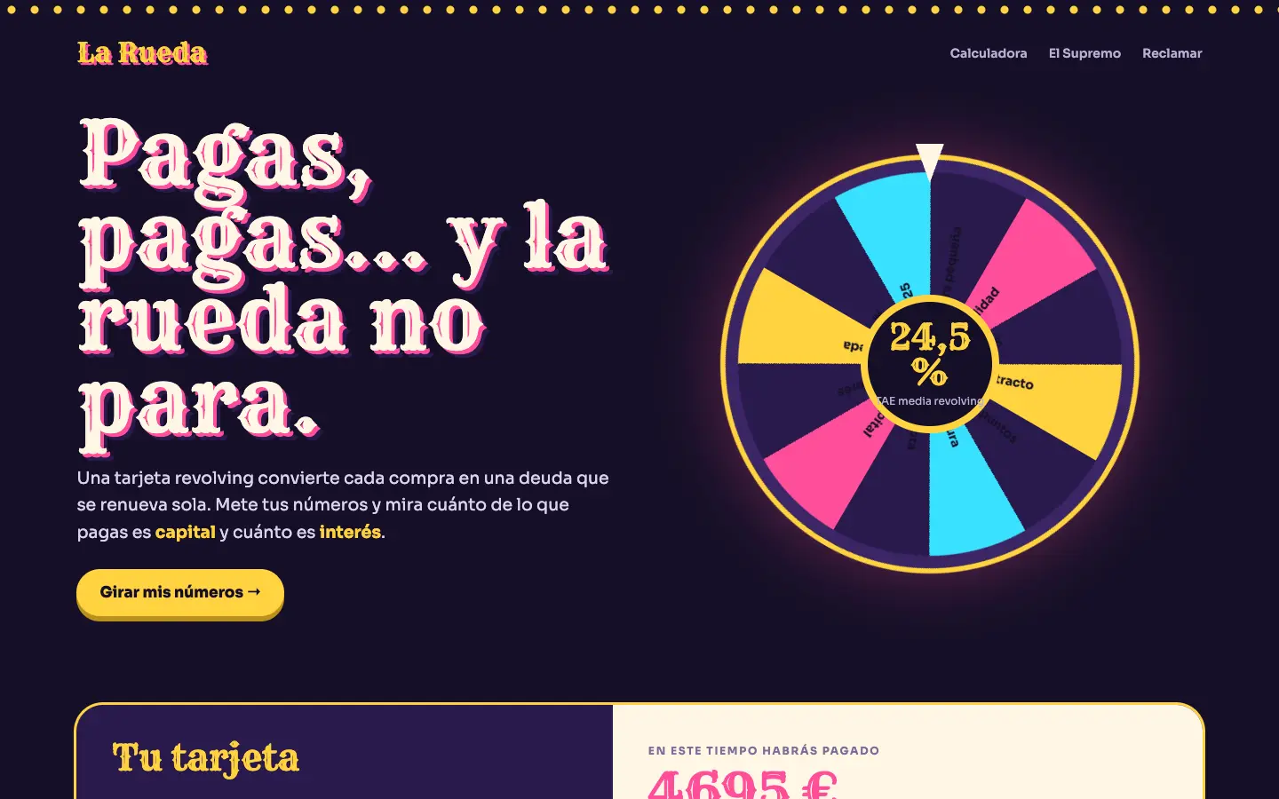 La Rueda — primera pantalla del concepto