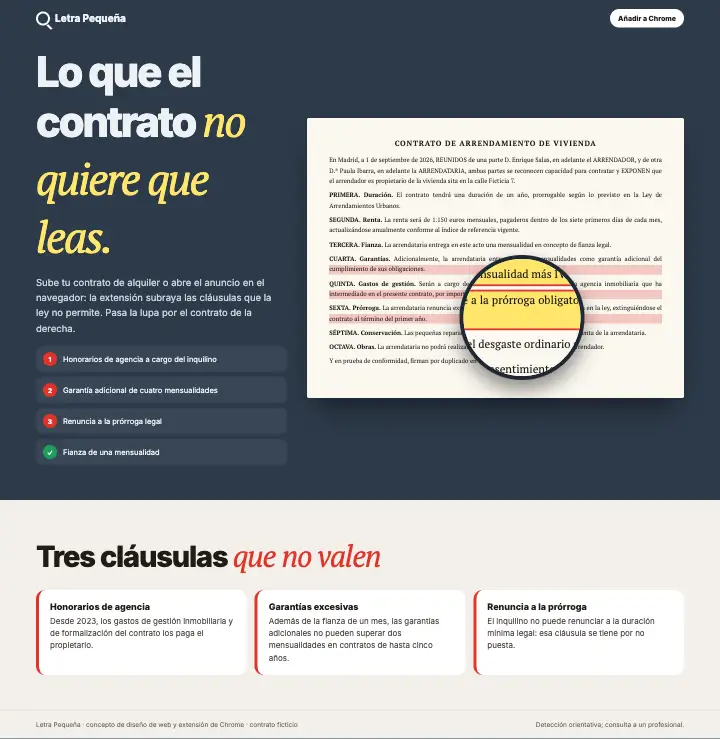 Letra Pequeña — página completa