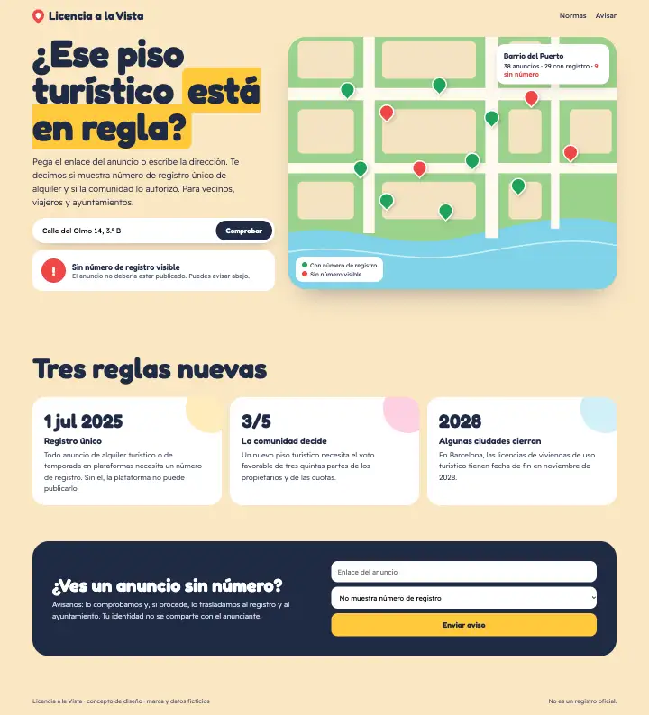 Licencia a la Vista — página completa