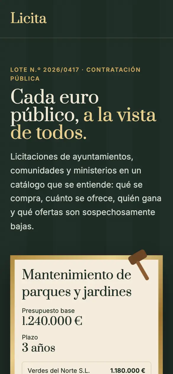 Licita — versión móvil