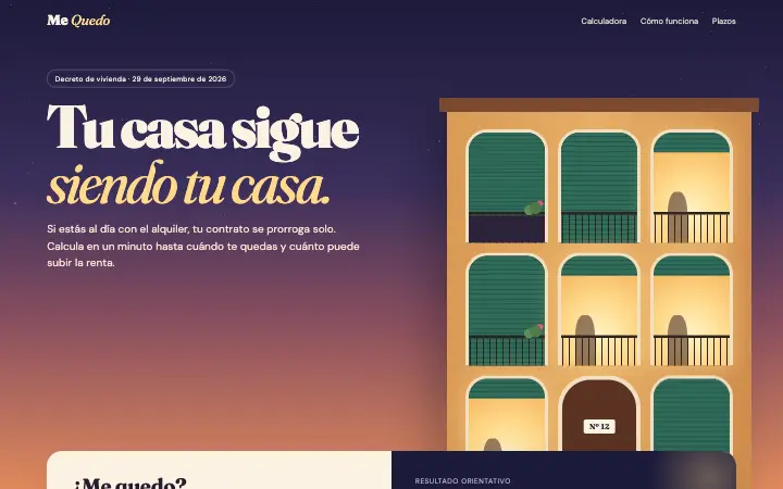 Me Quedo — concepto de diseño