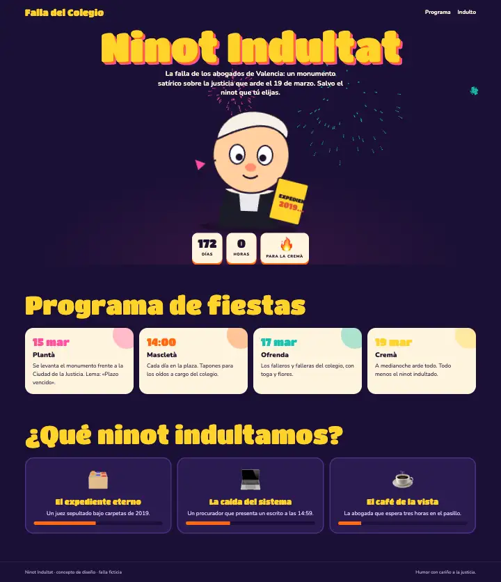 Ninot Indultat — página completa