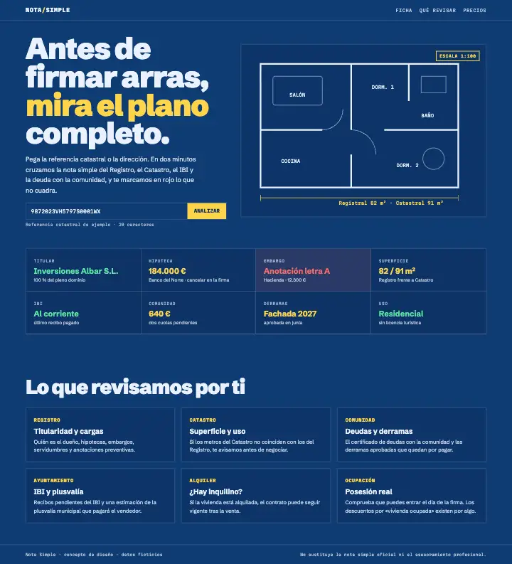 Nota Simple — página completa