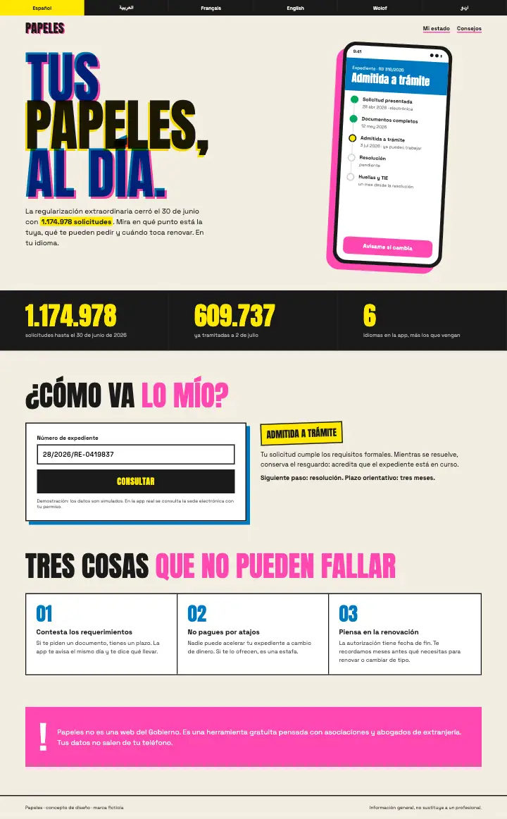 Papeles — página completa
