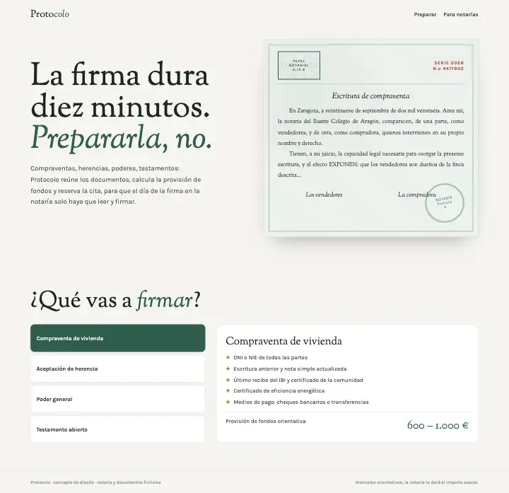 Protocolo — página completa