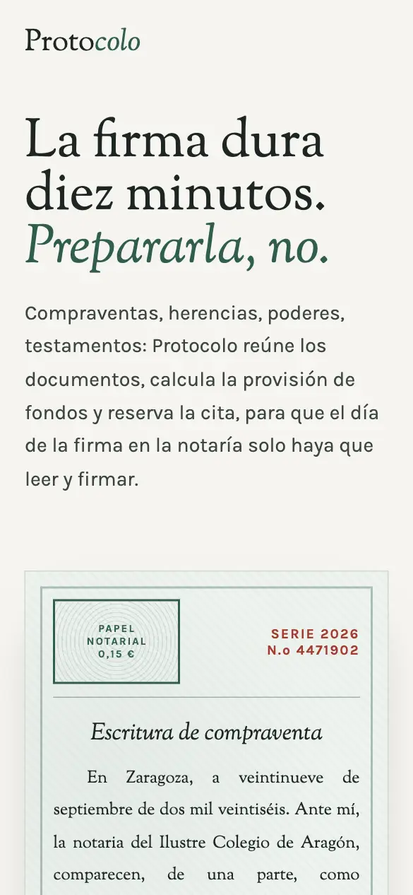 Protocolo — versión móvil