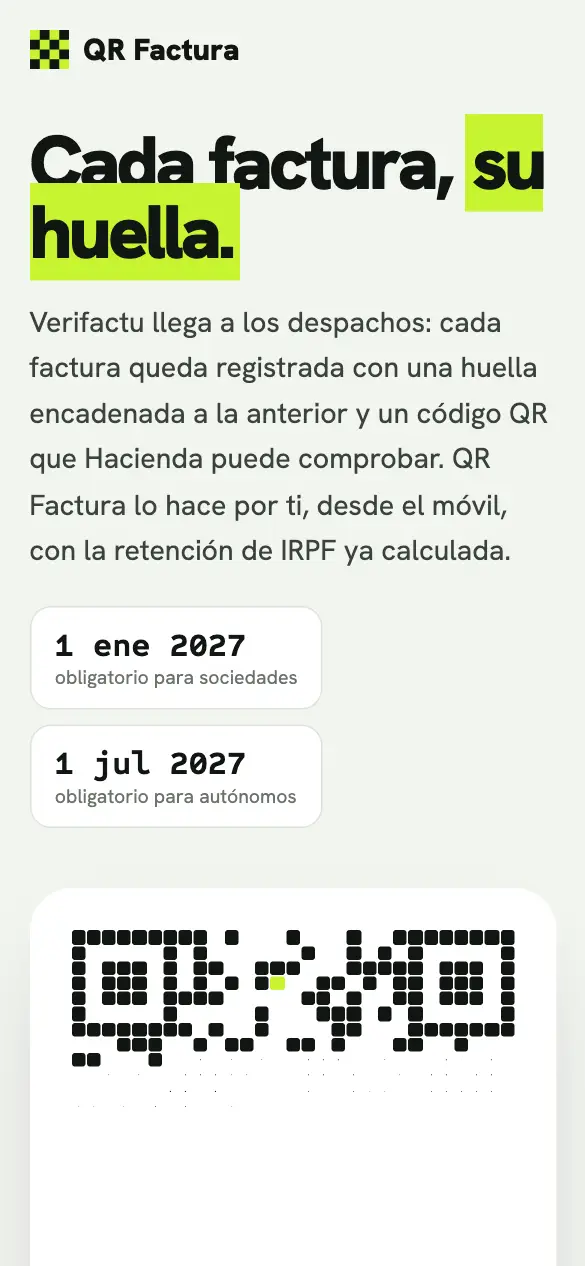 QR Factura — versión móvil