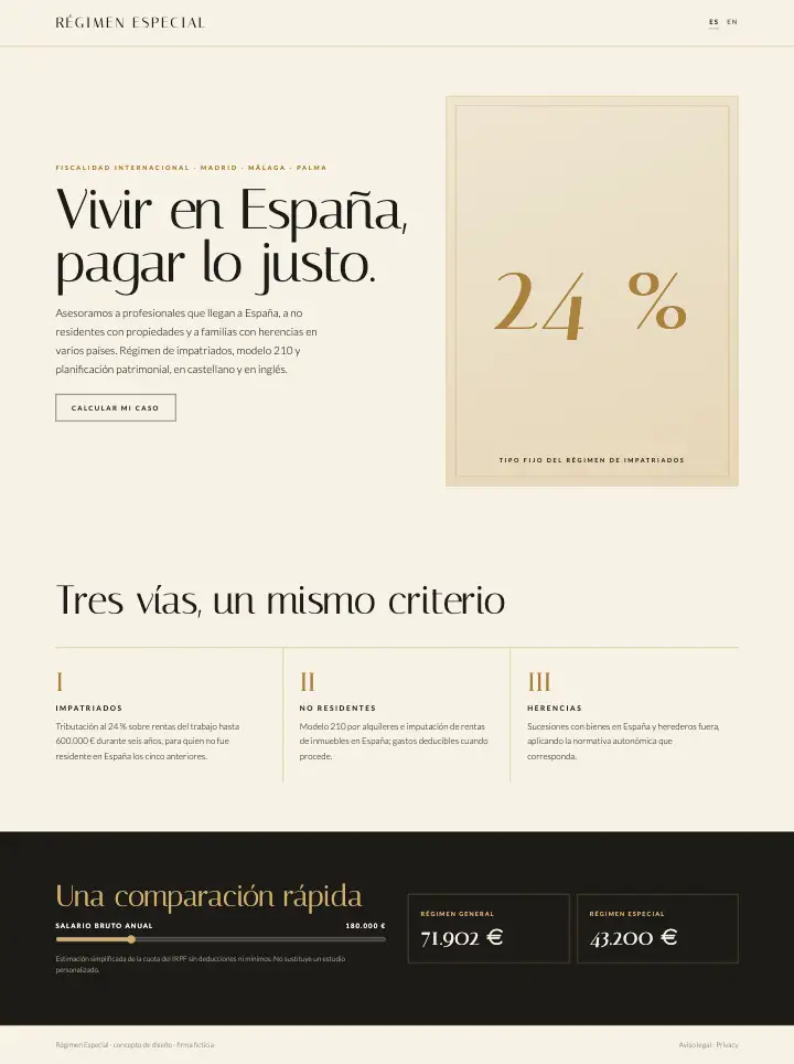 Régimen Especial — página completa
