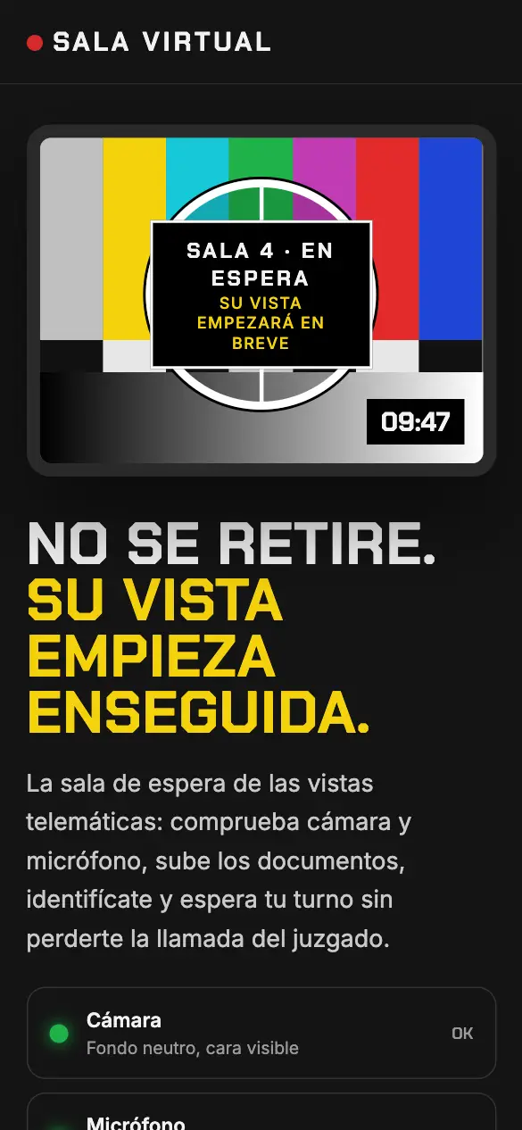 Sala Virtual — versión móvil
