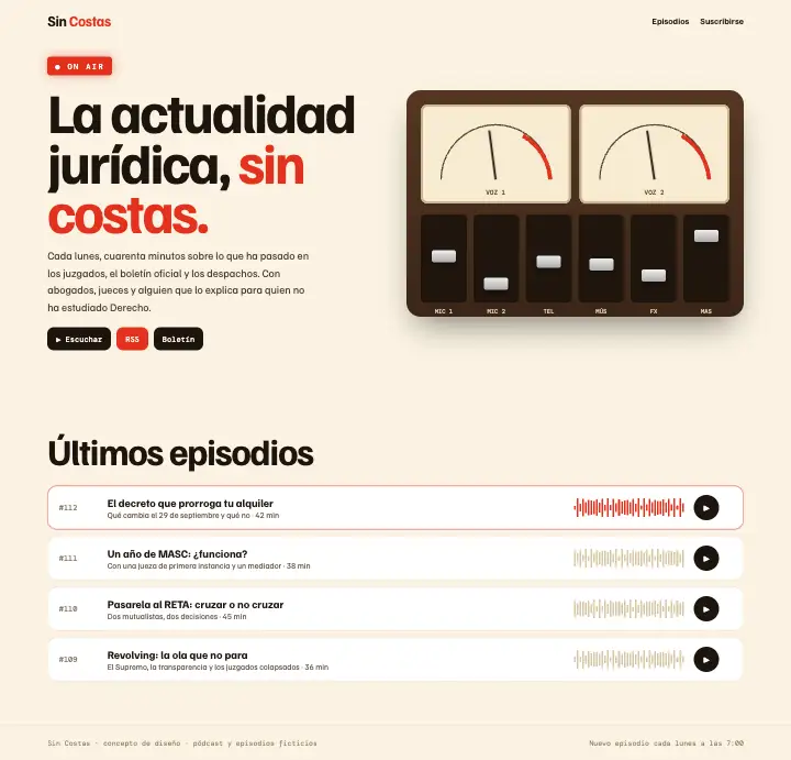 Sin Costas — página completa